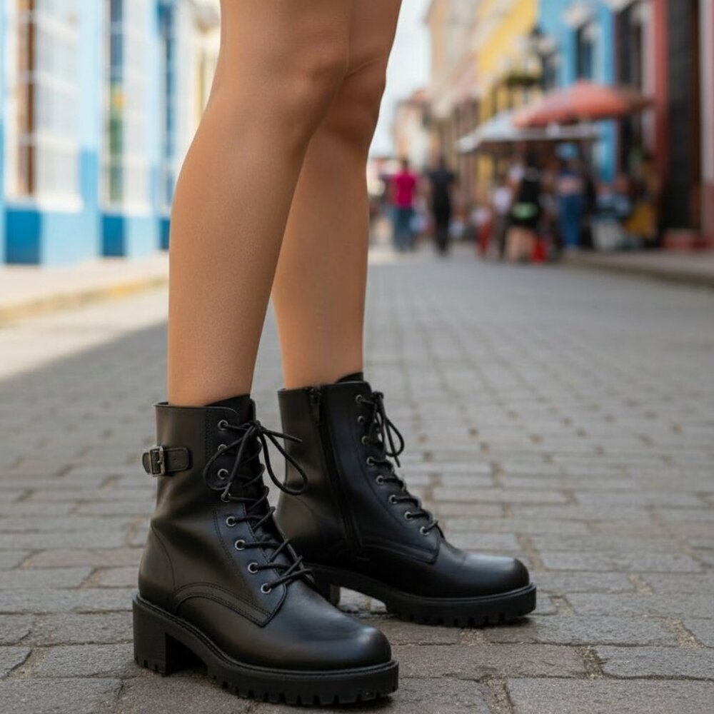 ZODIAC 8 M Paxon NWOB Biker Combat Block Heel Lug Sole Chunky Women’s Boots